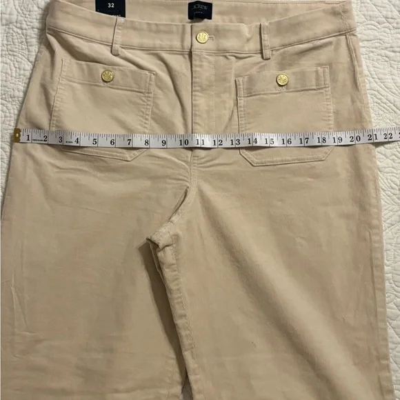 J. Crew Beige Corduroy Pants Lizzie Wide Leg NWT - Picture 8 of 11